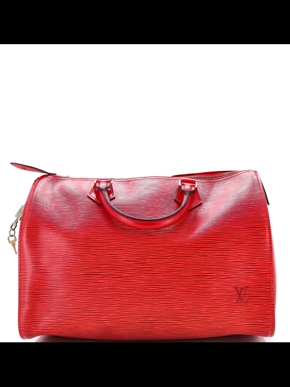Louis Vuitton Red Epi Leather Speedy Handbag